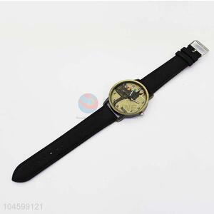 Fancy Design Black PU Man Fashion Watch