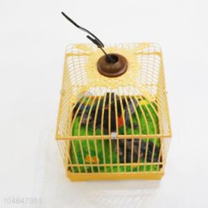 China Factory Children Voice Control Heartful Bird Toy with Birdcage