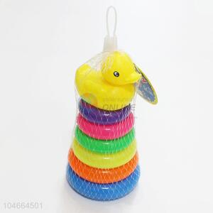 Baby rainbow toy waterful ring duck toss game