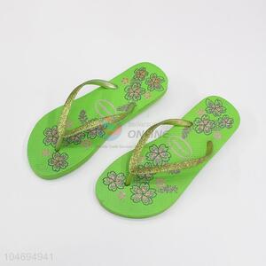 Wholesale custom printing women flip flops with glitters