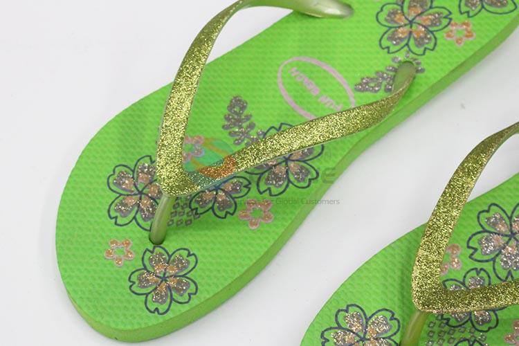 Wholesale custom printing women flip flops with glitters