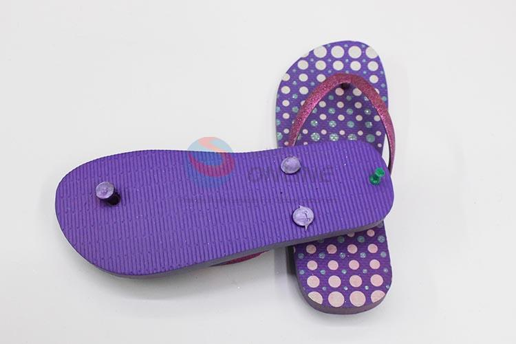 Made in China printing women flip flops with glitters