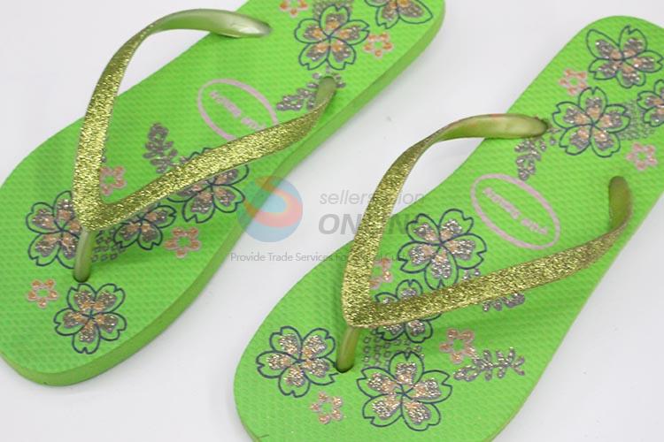 Wholesale custom printing women flip flops with glitters