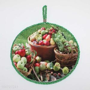 Round Shaped Ceramic Cork Pot Mat with Lanyard