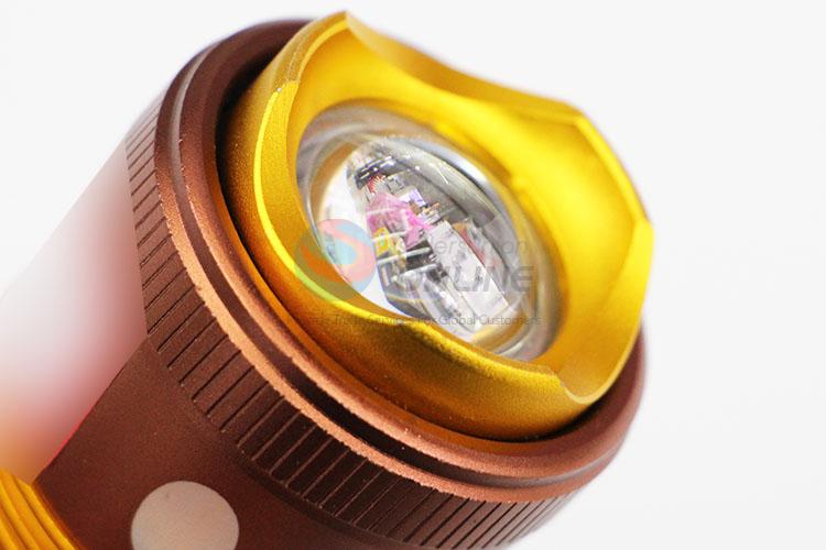 Normal Low Price Golden Color Aluminum Alloy Super Flashlight with T6 Lamp Bulb