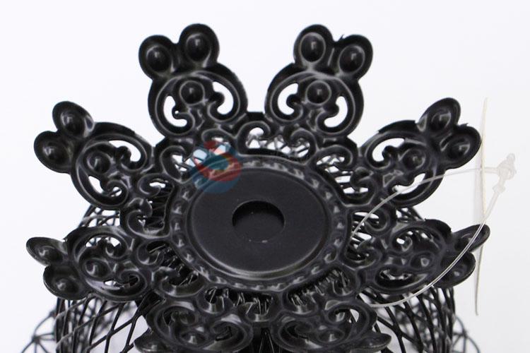 European Black Color Party Iron Candle Holders