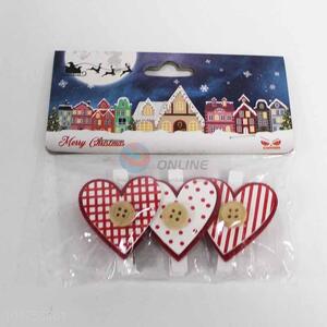 3pcs Christmas Wooden Clips Set