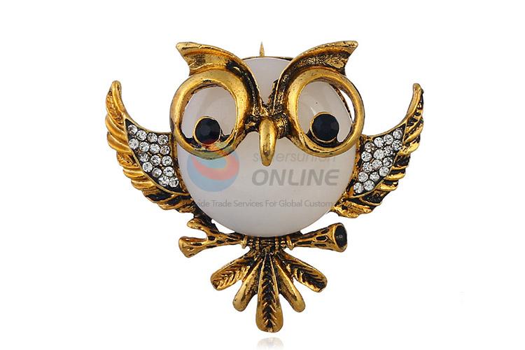 Super quality owl shape alloy brooch