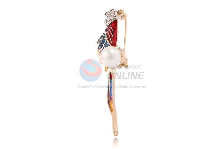 Top quality cheap parrot shape alloy brooch