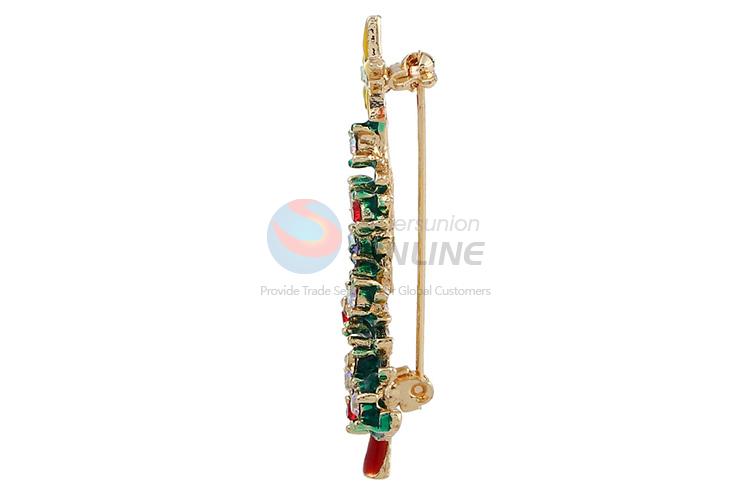 Cheap wholesale Christams tree shape alloy brooch