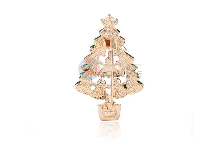 Factory directly sell Christams tree shape alloy brooch