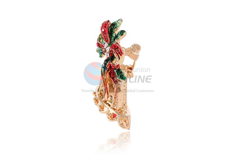 Customized wholesale cheap bell shape alloy brooch
