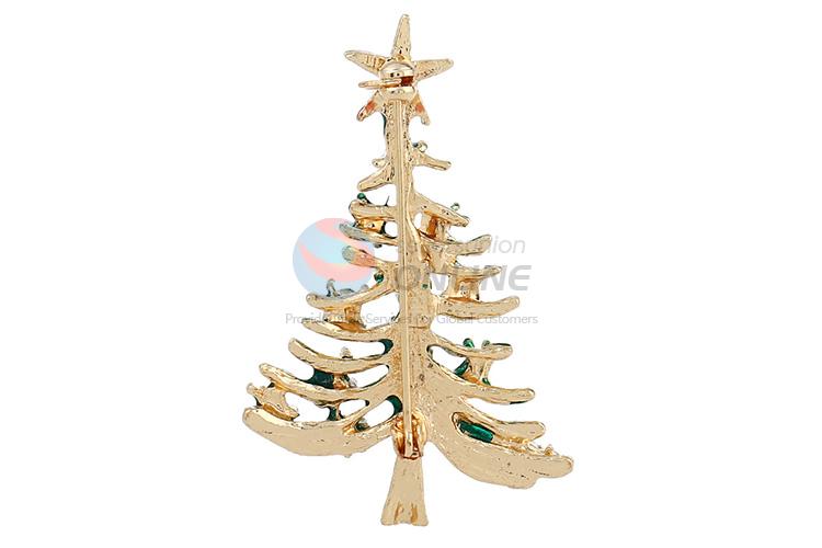 Cheap wholesale Christams tree shape alloy brooch