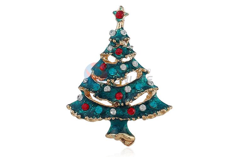China wholesale Christams tree shape alloy brooch