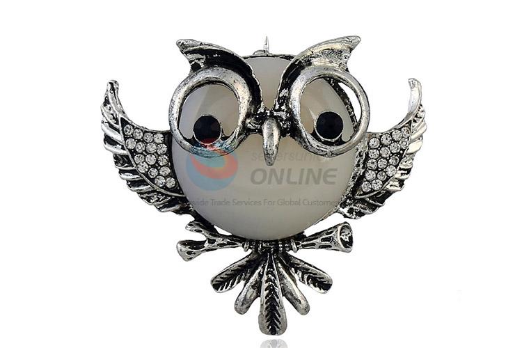 Super quality owl shape alloy brooch