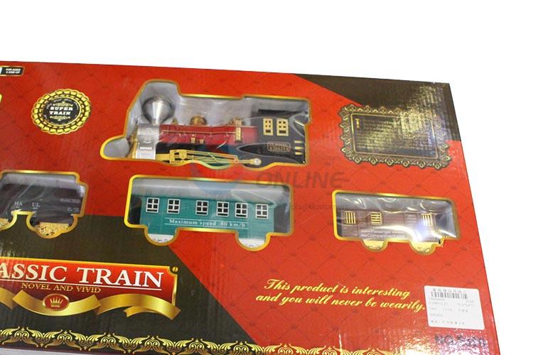 Wholesale custom kids train track toys with music, light