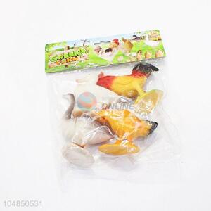 High grade custom plastic farm animals 4pcs