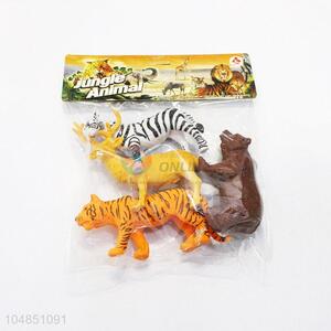 Best selling plastic jungle animal toy 4pcs