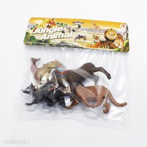 Wholesale cheap plastic jungle animal toy 4pcs