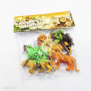 Direct factory plastic jungle animal toy 6pcs