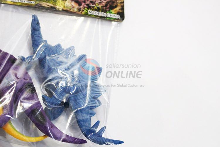 Wholesale custom plastic dinosaur model toy 3pcs