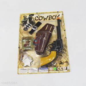 Cheap high quality plastic cowboy play set