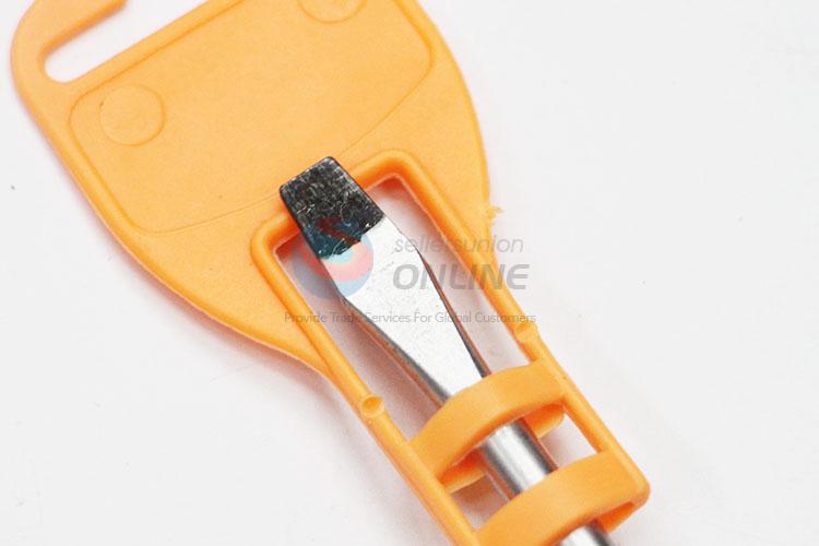 Factory Direct Plastic Handle Slottted Screwdriver with Protective Cover