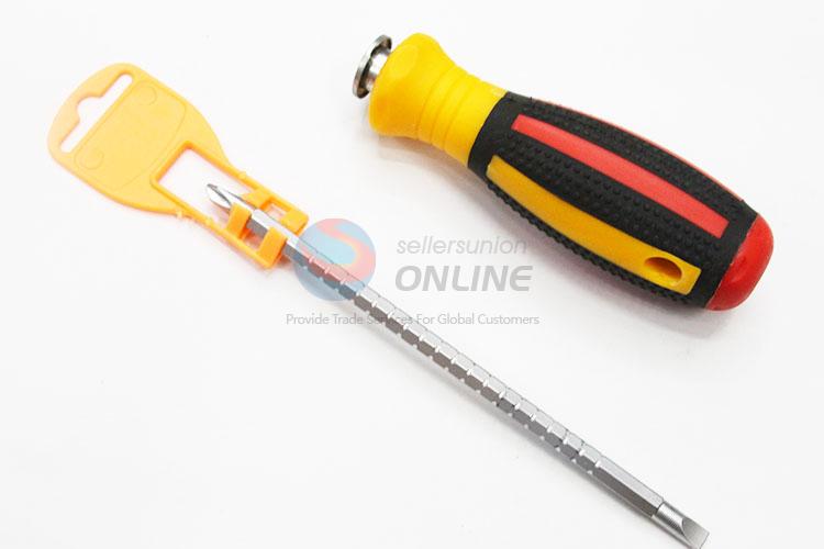 China Factory Plastic Handle Retractable Dual-purpose Screwdrivers with Protective Cover