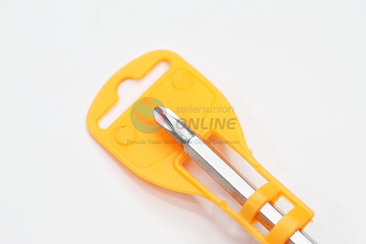 High Quality Plastic Handle Magnetic Steel Dual-purpose Steel Screwdriver with Protective Cover