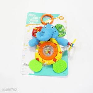 Low price elephant shape baby soft rattle