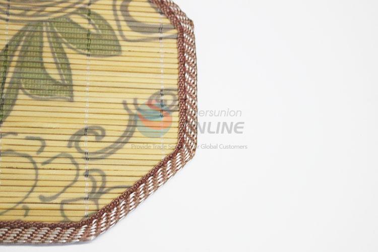 Cheap Price Octagonal Shaped Heat Insulation Table Bamboo Weaving Placemat