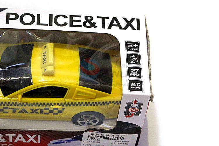 Cheap high quality 2 channels taxi toy remote control vehiles