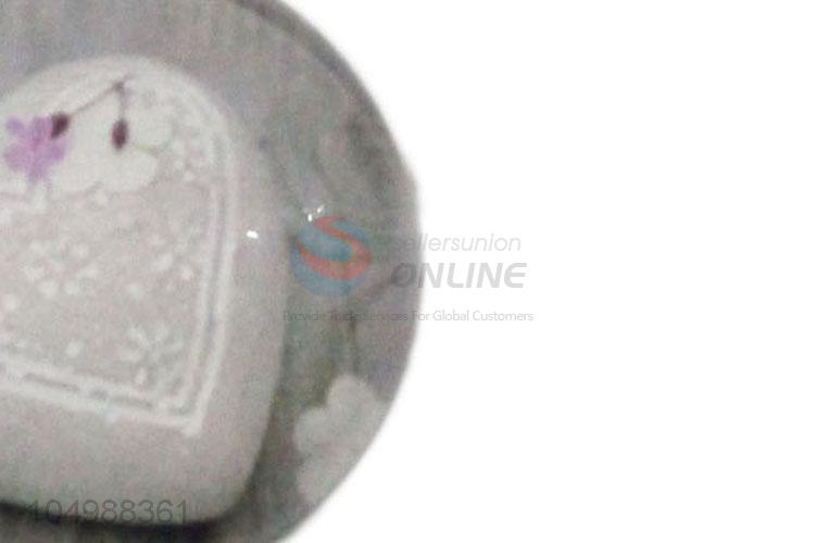 Super quality round epoxy fridge magnet with heart pattern