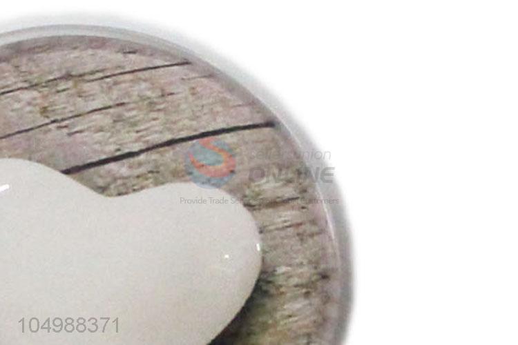 Cheap high quality round epoxy fridge magnet with heart pattern