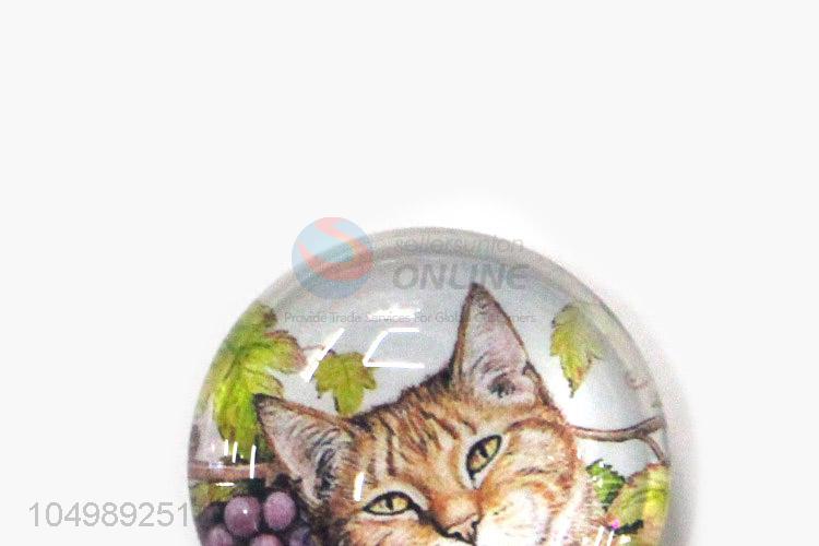 High quality round epoxy resin fridge/refrigerator magnet