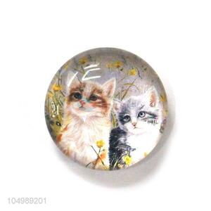 Resonable price round epoxy resin fridge/refrigerator magnet