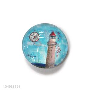 Customized wholesale round epoxy resin fridge/refrigerator magnet