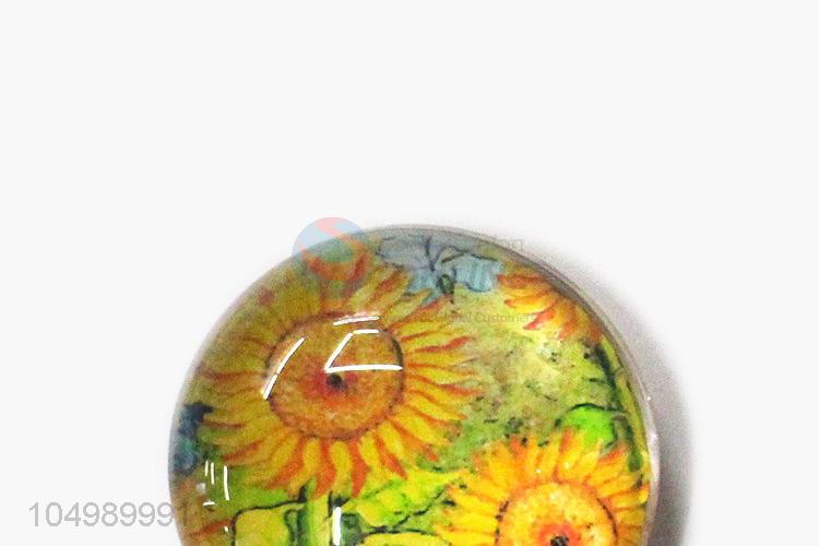 Bottom price home deco round epoxy fridge magnet