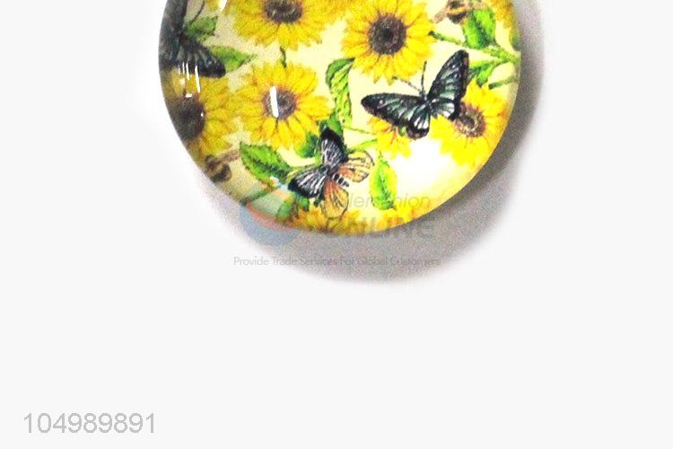 Good quality home deco round epoxy fridge magnet