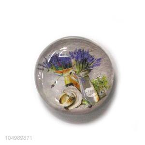 Low price home deco round epoxy fridge magnet