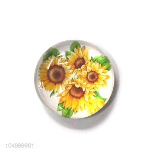 Factory supply home deco round epoxy fridge magnet