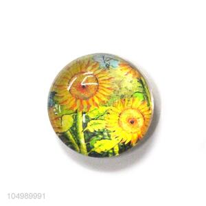 Bottom price home deco round epoxy fridge magnet