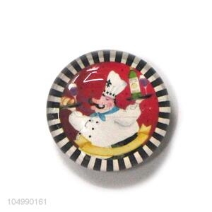 Nice custom cheap home deco round epoxy fridge magnet