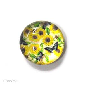 Good quality home deco round epoxy fridge magnet