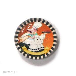 China wholesale home deco round epoxy fridge magnet