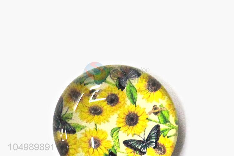 Good quality home deco round epoxy fridge magnet