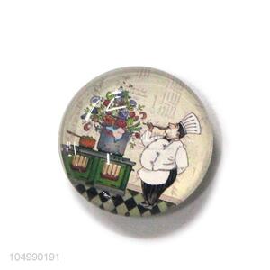 Bottom price home deco round epoxy fridge magnet