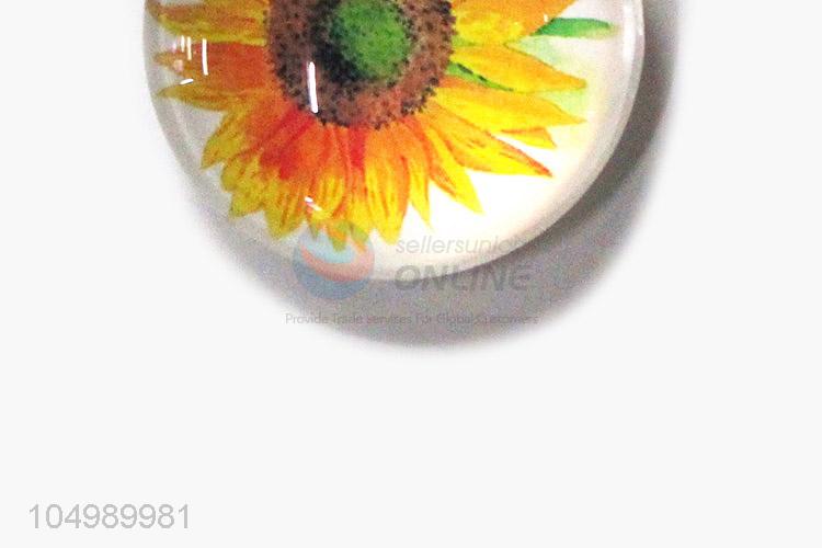 Cheap wholesale home deco round epoxy fridge magnet