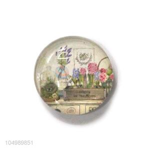 Factory sales home deco round epoxy fridge magnet