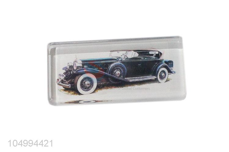 Nice custom cheap rectangle car epoxy fridge magnet